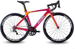 AYHa Road Bike AYHa 20 Speed Road Bike, Lightweight Aluminium Road Bicycle, Quick Release Racing Bicycle, Perfect for Road or Dirt Trail Touring, Red, 490MM Frame