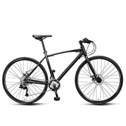 AZYQ Bike AZYQ 30 Speed Road Bike, Adult Commuter Bike, Lightweight Aluminium Road Bicycle, 700 * 25C Wheels, Racing Bicycle with Dual Disc Brake, Gray, Black
