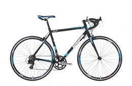 Barracuda Road Bike BarracudaCorvusMens' Road Bike Black / Blue, 22" inch alloy frame, 14 speed powerful alloy dual-pivot calliper with road-specific drop bar brake levers Shimano double ring with 170 mm crank length