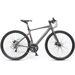 BCX Road Bike BCX Adult Road Bike, 16 Speed Student Racing Bicycle, Lightweight Aluminium Road Bike with Hydraulic Disc Brake, 700 * 32C Tires, Silver, Straight Handle, Gray, Straight Handle