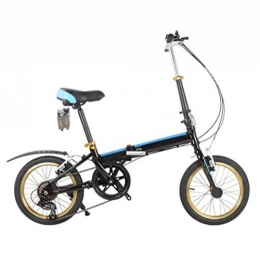GHGJU Road Bike Bicycle Child Aluminum Alloy Folding Bike 7 Speed 20 Inch / 16 Inch Student Folding Bicycle Cyclocross, Black-20in