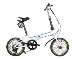 GHGJU Road Bike Bicycle Child Aluminum Alloy Folding Bike 7 Speed 20 Inch / 16 Inch Student Folding Bicycle Cyclocross, White-20in