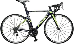 NOLOGO Road Bike Bicycle Road Bike, 22 Speed Lightweight Aluminium Road Bicycle, Adult Men Women Racing Bicycle, Carbon Fiber Fork, City Commuter Bicycle, Blue, 470 (Color : Blue, Size : 500)