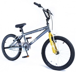 Bigfoot Bike BIGFOOT 20" Em3rge BMX BIKE - Bicycle in SILVER & GOLD with Stunt Pegs
