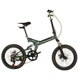 GHGJU Bike Bike 20-inch Folding Bike Adult Children Aluminum Bicycle High-end Folding Bike Mini Student Bicycle, Green-20in