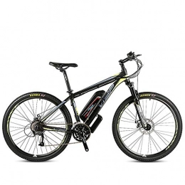 CCDD Road Bike CCDD Electric Mountain Bike, 7.0 Rear Drive 48V 10AH Electric Mountain Bike 27-speed Dual Disc Brake 27.5 Inch 26 Inch Bicycle, Black-green-26 * 15.5inches