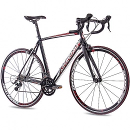 CHRISSON Bike CHRISSON 28 Inch Road Bike - Reloader Black 56 cm with 18 Speed Shimano Sora Gear - Road Road Road Bike with Carbon Fork for Men and Women