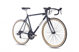 CHRISSON Road Bike CHRISSON '28inch road bike bicycle VINTAGE ROAD 2.0with 14Shimano A070Retro Look, Matte Black