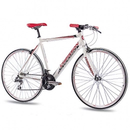 CHRISSON Bike CHRISSON '28ROAD FITNESS BIKE ALUMINIUM BICYCLE AIRWICK 2015with 24g Acera 56cm White Red Matte28inch (71.1cm)