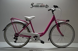 Cicli Ferrareis Road Bike City bike 26 in acciaio fucsia 6v personalizzabile