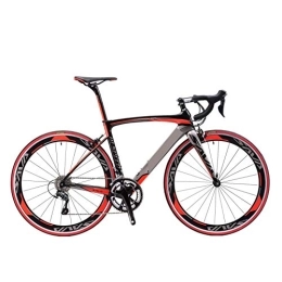 COUYY Bike COUYY 700C Shimano 3000 carbon fiber road bike 18 speed bicycle ultra light broken wind road racing, Red