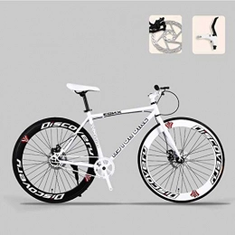 CSS Road Bike CSS Road Bicycle, 26 inch Bikes, Double Disc Brake, High Carbon Steel Frame, Road Bicycle Racing, Men's and Women Adult Multicolor 6-6, B