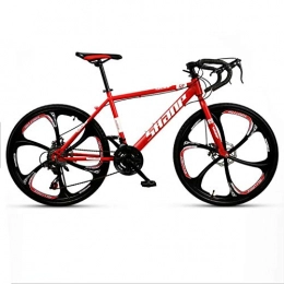 DGAGD Road Bike DGAGD Variable speed dead fly bicycle 27-speed adult lightweight road racing live fly bicycle six cutter wheels-red_26 inches