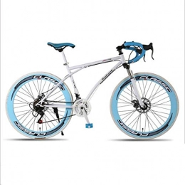 DGAGD Road Bike DGAGD Variable speed dead fly bicycle double disc brake shock absorption men and women mountain bike 60 knife circle blue