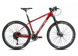 DUABOBAO Road Bike DUABOBAO Mountain Bike, Road Bike, M8000-22 Speed (33 Speed) Large Set, Suitable For Young Adults, 11.3KG, Carbon Fiber Material / Race Grade, Black / Red, Red, 14.5CM