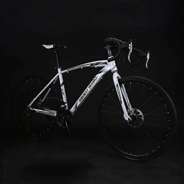 DULPLAY Road Bike DULPLAY Men's And Women's Road Bicycles, 26 Inch 24 Speed Bicycles, Adult-only High Carbon Steel Frame Racing Road Bike Black-white 26", 24-speed