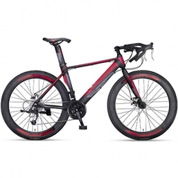 DXIUMZHP Road Bike DXIUMZHP Dual Suspension Super Lightweight Aluminum Alloy Mountain Bike, 700C Tire Bicycle, 27-speed MTB, Curved Handlebar (Color : 27-speed Red, Size : 700 C)