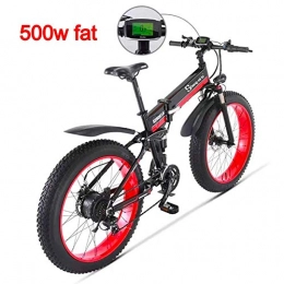 Unknown Road Bike ebike 500W 48V12AH Electric Folding Mountain Bike 26' Full Suspension