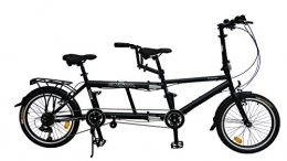 ECOSMO Road Bike ECOSMO 20" New Folding City Tandem Bicycle Bike 7SP - 20TF01BL