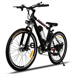 Edited E-Bike Professional Electric Bicycle Mountain Bike 26 Inch Wheel Aluminum Cycling Bike with LED Indicator Black