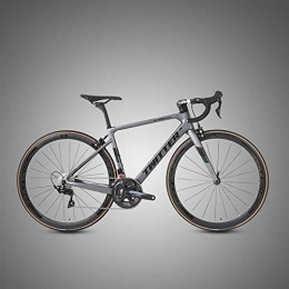 Edman Bike Edman Road bike, 700C wheels, carbon fiber frame, 22-speed bicycle, front fork shock absorption, adult male and female windbreaker racing bikes-Dark gray_54cm