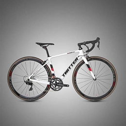 Edman Road bike, carbon fiber body, 700C wheels, 22 speed, non-slip bend bike, road racing off-road bike-Silver red_48cm