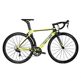 Edman Bike Edman Road bike, carbon fiber frame, 700C wheels, 22 speed, adult bicycle, male and female bicycle-yellow_46cm