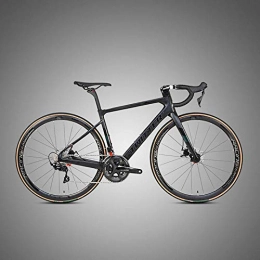 Edman Road Bike Edman Road bike, carbon fiber frame, R7000 22-speed, men's and women's race bike, dual disc brakes, suitable for adults-black_48cm