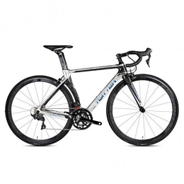 Edman Road Bike Edman Road bike, R8000 22-speed, carbon fiber frame, 700C wheels, adult male and female race bike-Silver_46cm