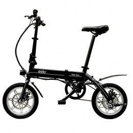 eelo Bike eelo 1885 Disc Folding Electric Bike - Portable and Easy to Store in Caravan, Motor Home, Boat. Short Charge Lithium-Ion Battery, Silent Motor, Thumb Throttle with LCD Speed Display (Black 1885 Disc)