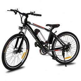 Susens Bike Electric Bike 25 inch Wheel Aluminum Alloy Frame Mountain Bike Cycling Bicycle Black E-bike