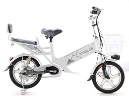 CityEbike Bike Electric Bike 48V 8Ah Lithium-ion Built-in Battery Electric Motor Bicycle Ebike 16 (White)