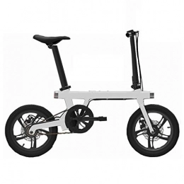 Electric Bikes Bike Electric Bikes Electric Bicycle 16 Inch Folding Electric Bicycle 36V5 Gear Power Life Adult Bicycle Lithium Battery Bicycle, Power Life 55-60km (Color : White, Size : 130 * 30 * 97cm)