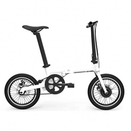 Electric Bikes Bike Electric Bikes Electric Bicycle 16 Inch Folding Electric Bicycle Aluminum Alloy Adult Bicycle Lithium Battery Bicycle, Dynamic Life 60km (Color : White, Size : 130 * 30 * 97cm)
