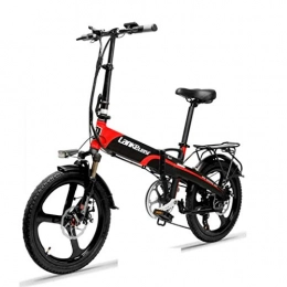 Electric Bikes Bike Electric Bikes Electric Bicycle Lithium Battery Adult Male And Female Small Folding Electric Car Battery Car, Electric Life 30-40km (Color : Red, Size : 160 * 45 * 110cm)