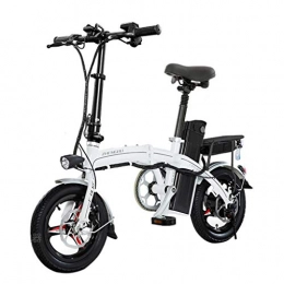 Electric Bikes Road Bike Electric Bikes Electric Bicycle Lithium Battery Folding Electric Bicycle Adult Small Electric Car, Electric Life 60km (Color : White, Size : 125 * 57 * 100cm)