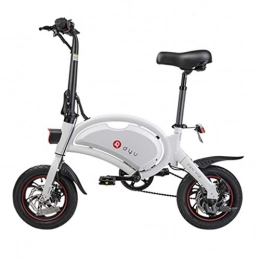 Electric Bikes Road Bike Electric Bikes Electric bicycle mini electric car lithium battery 12 inch folding electric bicycle (Color : White, Size : 116 * 50 * 99cm)