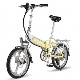Electric Bikes Road Bike Electric Bikes Folding Electric Bicycles For Men And Women Mini Battery Car Lithium Battery Electric Car, Electric Life 80km (Color : Yellow, Size : 160 * 45 * 150cm)