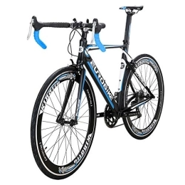 EUROBIKE Bike Eurobike OBK Road Bike 54CM Aluminium Frame For Men 14 Speed Aluminum Racing Bicycles 700C Wheels (Blue)
