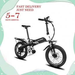 Extrbici  Extrbici XF500 Electric Folding Bike 250W 48V 10AH Li-Battery 20 Inch Tire 50CM Aluminum Alloy Frame 7 Speed Shimano Shift Gears 5 Setting Smart Computer Double Disc Brakes for Commuting