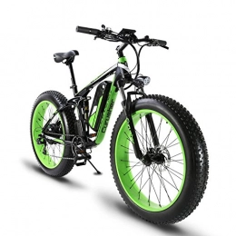 Extrbici  Extrbici XF800 1000W 48V 13AH Electric Bike 26' Aluminum Alloy Frame Full Suspension Fat Bike Cruiser 7 Speeds Shimano Shift System Up to 31mph eBike 5 Setting Smart Computer Oil Hydraulic Power Off Disc Brake (Green)