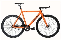 FabricBike Road Bike FabricBike Light - Fixed Gear Bike, Single Speed Fixie Bicycle, Aluminium Frame and Fork, Wheels 28", 4 Colours, 3 Sizes, 9.45 kg (M size) (Light Army Orange, M-54cm)