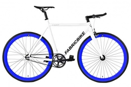 FabricBike Bike FabricBike Light - Fixed Gear Bike, Single Speed Fixie Bicycle, Aluminium Frame and Fork, Wheels 28", 4 Colours, 3 Sizes, 9.45 kg (M size) (Light White & Blue, M-54cm)