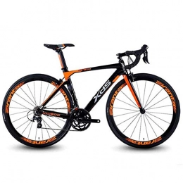 FANG Bike FANG 20 Speed Road Bike, Lightweight Aluminium Road Bicycle, Quick Release Racing Bicycle, Perfect for Road Or Dirt Trail Touring, Orange, 490MM Frame