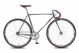 Foffa Bike Foffa Unisex's Single Speed Premium Urban Bike-Chrome, 59 cm