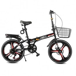 Folding Bikes Bike Folding Bikes Bicycle Folding Bicycle Adult Men And Women 20 Inch Folding Bicycle Speed Bicycle Light Portable One Wheel Bicycle (Color : Black, Size : 115 * 30 * 95cm)