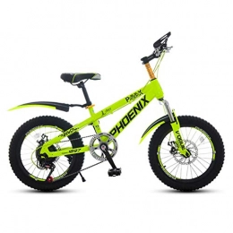 Folding Bikes Road Bike Folding Bikes Bicycle Portable 7-speed Children Bicycle Mountain Bike Folding Bicycle Unisex 20 Inch Small Wheel Bicycle (Color : Green, Size : 140 * 30 * 83cm)