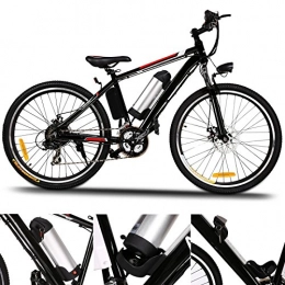 GEESENSS Bike GEESENSS 26 Inch Power Plus Electric Mountain Bicycle Removable 36V Lithium-Ion Battery Charger 21-speed transmission system Fat Tire Suspension Fork Sport Cycling (UK Stock)-UK Plug