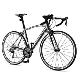 GONGFF Bike GONGFF 16 Speed Road Bike, Men Women Road Bicycle, Aluminum Frame Ultra-Light Bicycle, 700 * 25C Wheels, Perfect For Road Or Dirt Trail Touring, Silver, Advanced