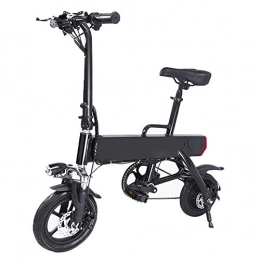 H&BB Road Bike H&BB Smart Electric Bicycle, Foldable & Portable Electric Bicycle 3 Modes With LED Light Travel Pedal Small Battery Car 36V Lightweight Adult Moped, Black, Battery~36V13ah